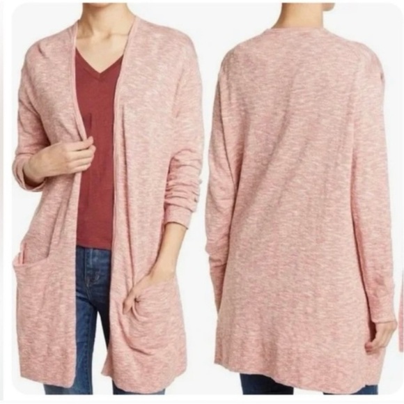 Madewell Ryder Summer Cardigan,Marled Pink,Open Front, NWT,size Small,Fall Comfy - Picture 1 of 10